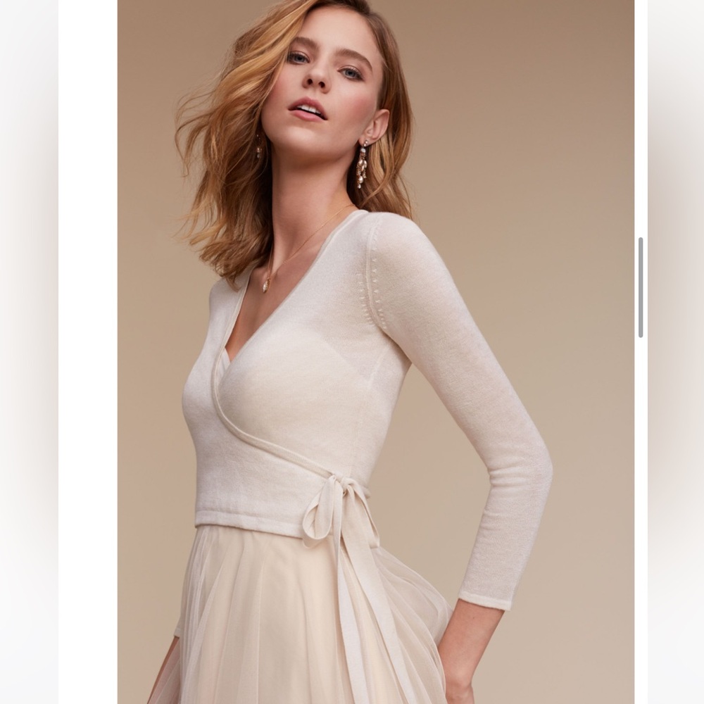 BHLDN Cream Cashmere Wrap